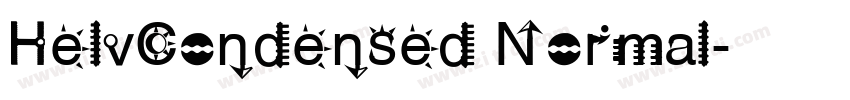 HelvCondensed Normal字体转换